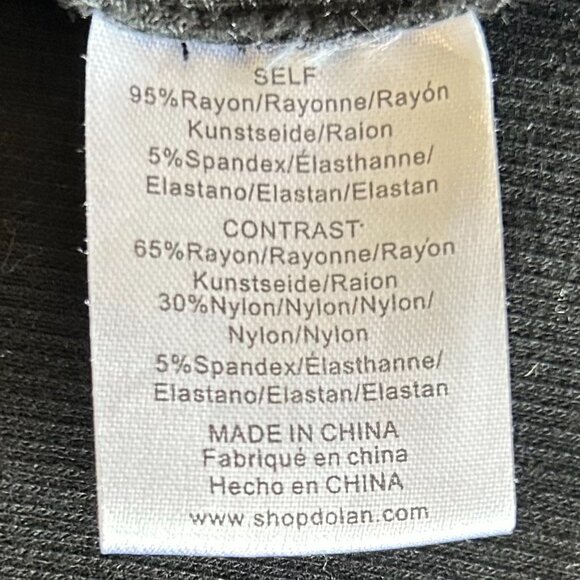 Dolan Left Coast Ruffled V-Neck Top Black M Ribbed Knit Feminine Ruffle Blouse - Picture 8 of 9